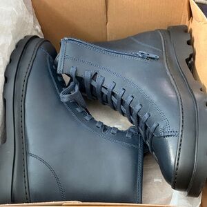 Camper Woman Brutus Navy Lace-Up Boots